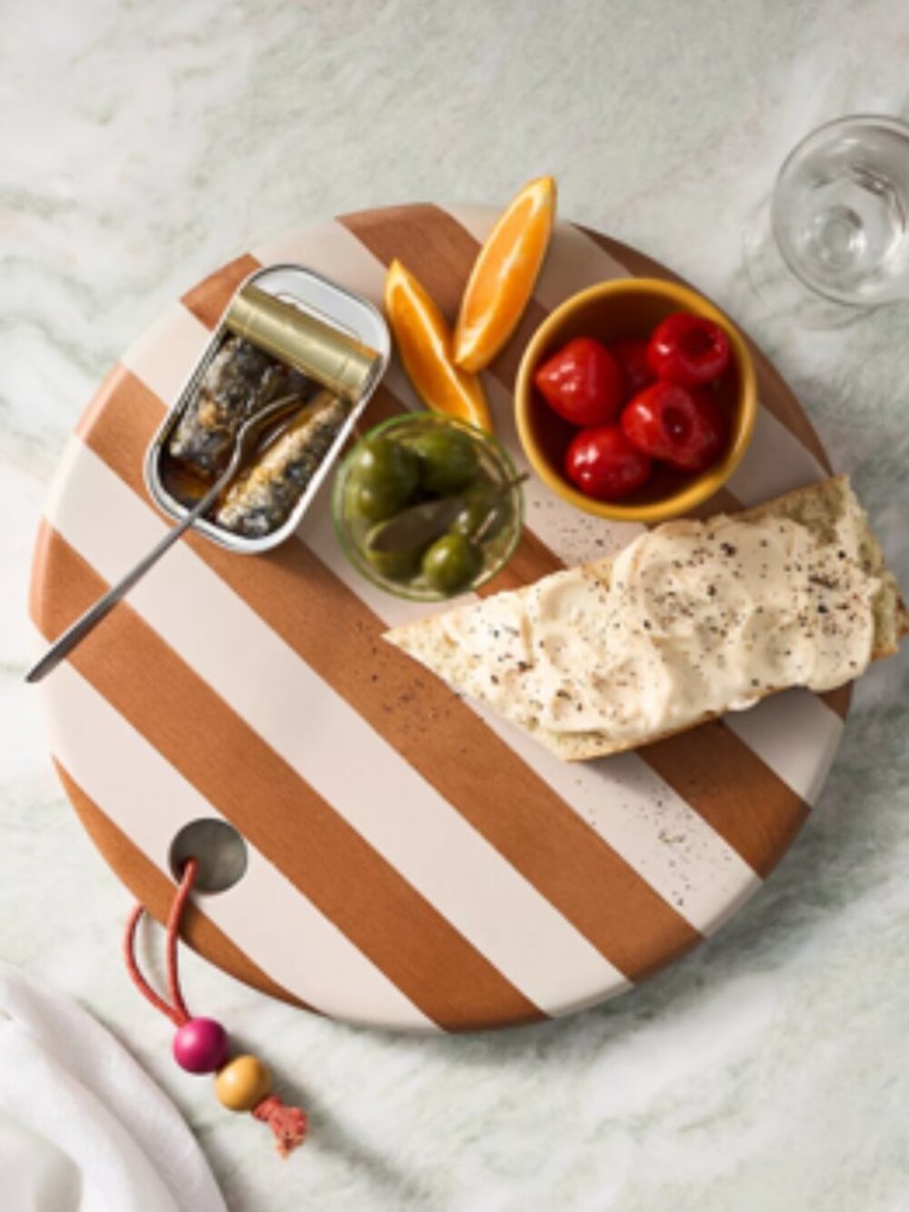 NWT Anthropologie Catania Round Wood Serving Board
